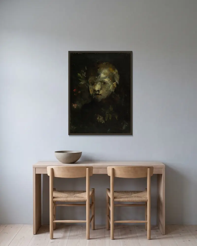 Portrait de Charles Carpeaux à trois ans av Jean-Baptiste Carpeaux inramad på en vägg