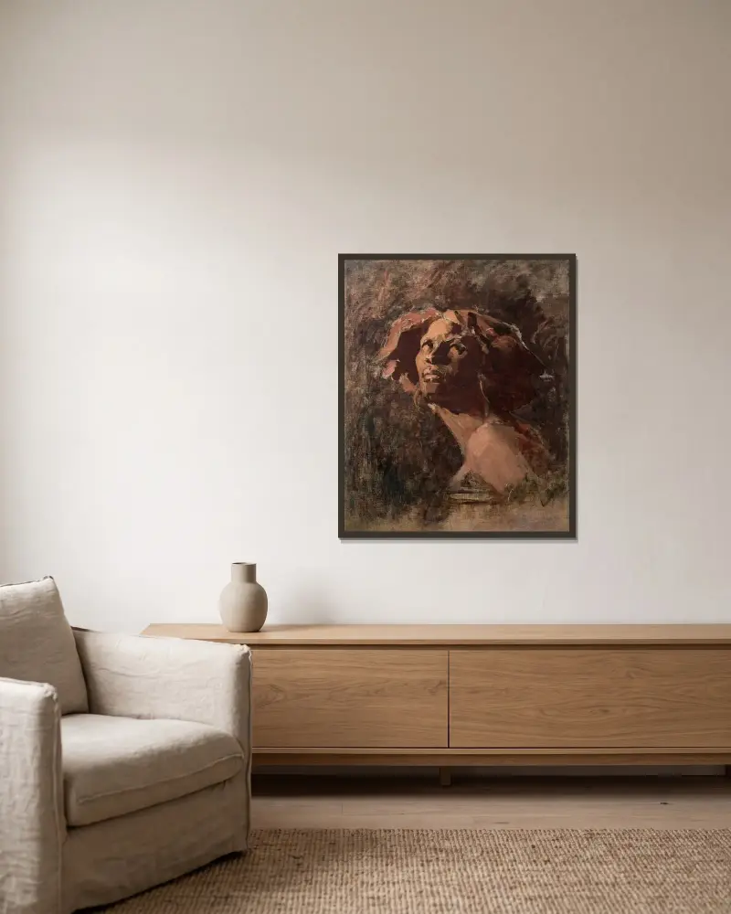 Varför födas som slav av Jean-Baptiste Carpeaux inramad på en vägg