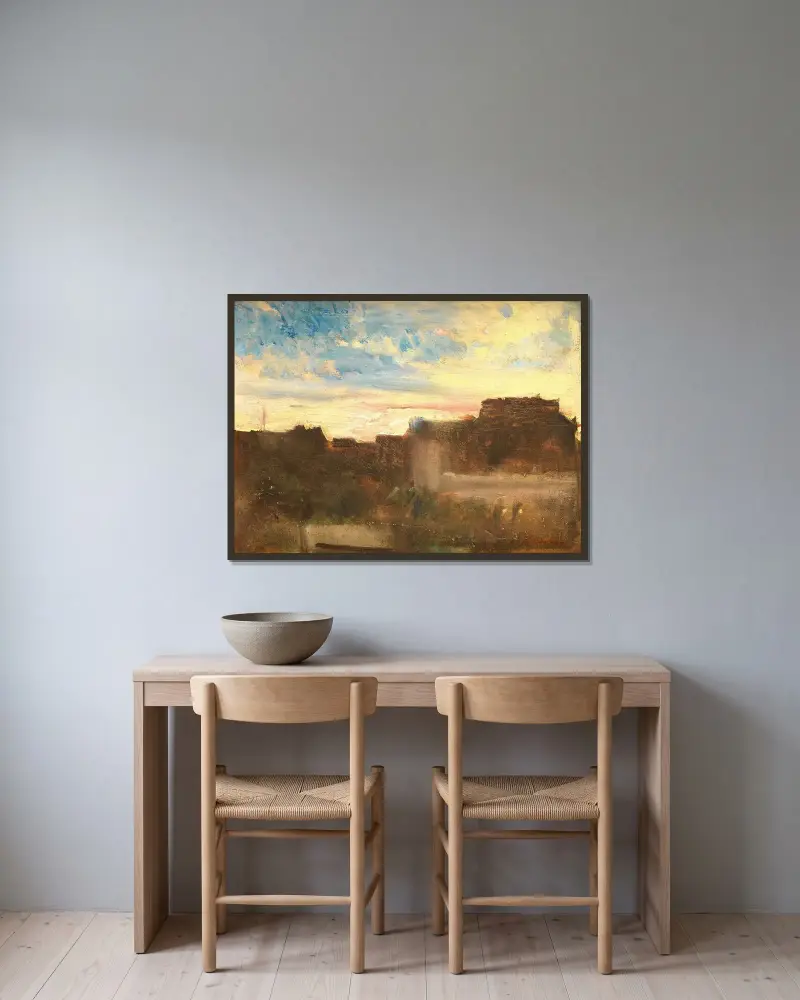 Soluppgång av Jean-Baptiste Carpeaux inramad på en vägg