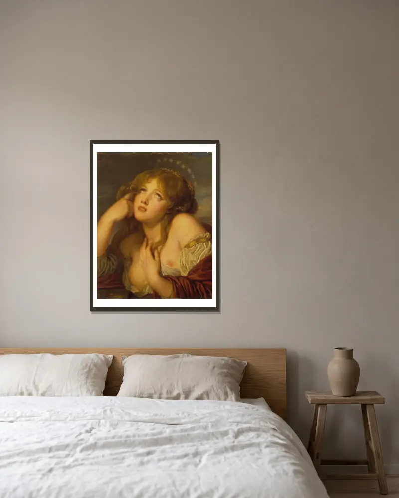 Ariadne von Jean-Baptiste Greuze gerahmt an einer Wand