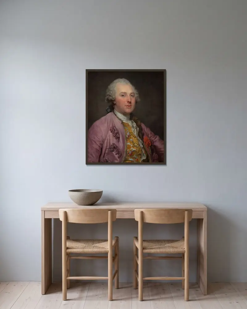 Charles Claude de Flahaut (1730–1809), greve d’Angiviller av Jean-Baptiste Greuze inramad på en vägg