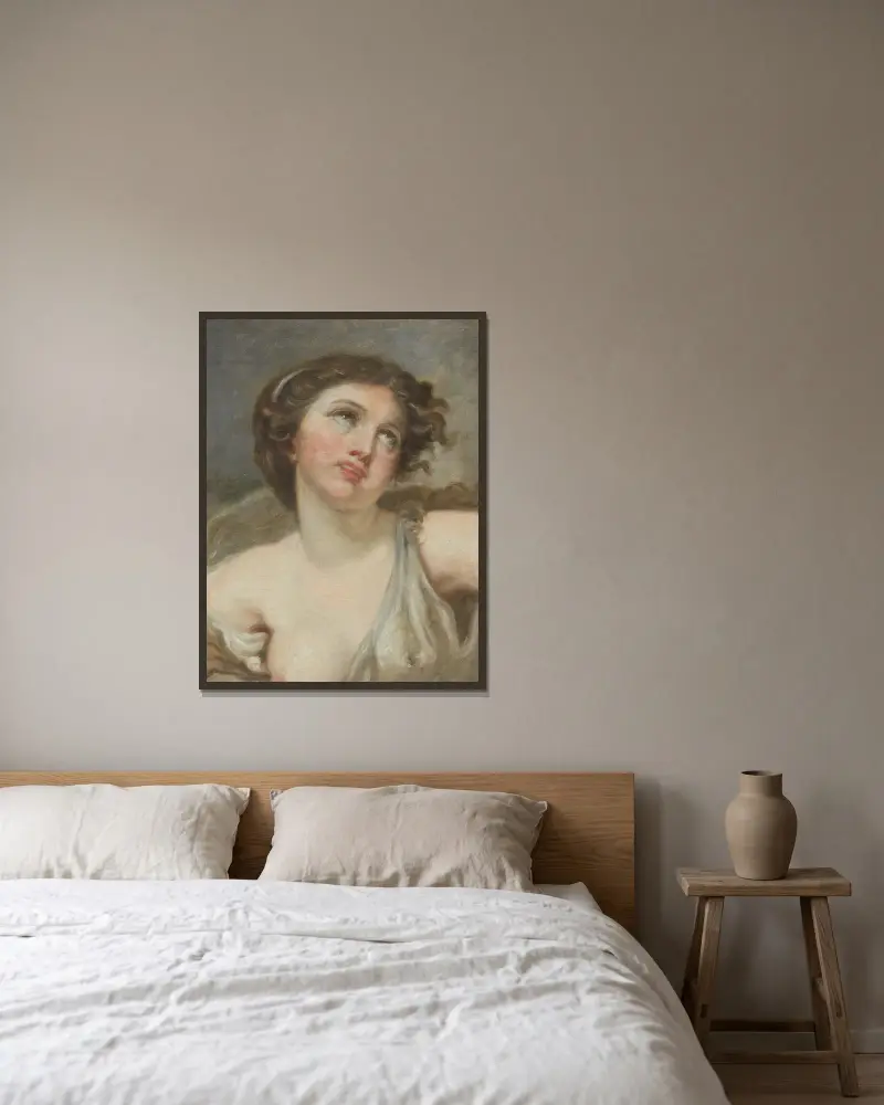 Unschuld von Jean-Baptiste Greuze gerahmt an einer Wand