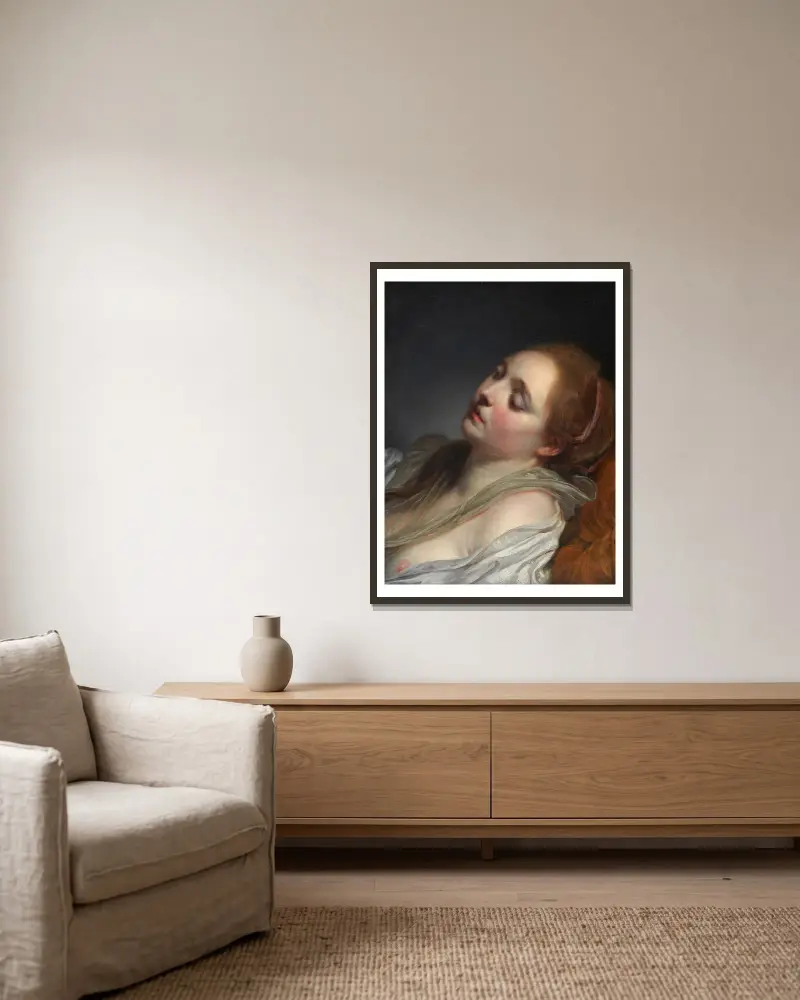 Snílek, Jean-Baptiste Greuze v rámu na stěně