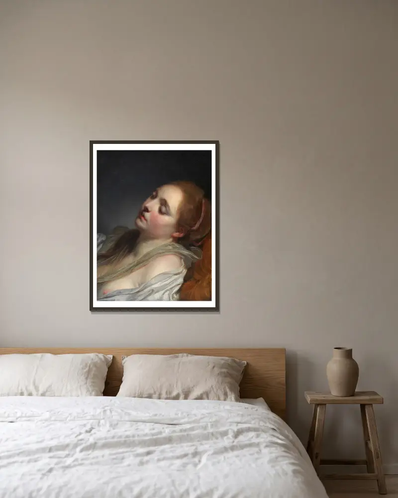 Snílek, Jean-Baptiste Greuze v rámu na stěně