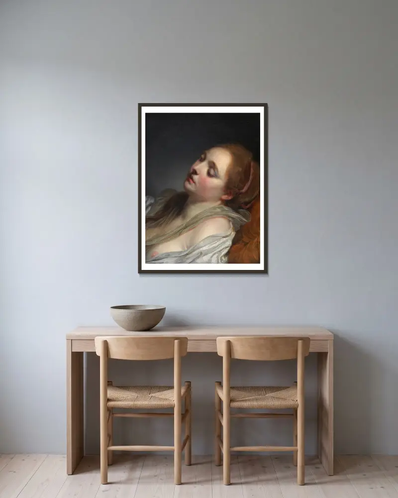 Snílek, Jean-Baptiste Greuze v rámu na stěně