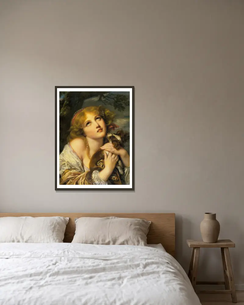 Das Andenken von Jean-Baptiste Greuze gerahmt an einer Wand