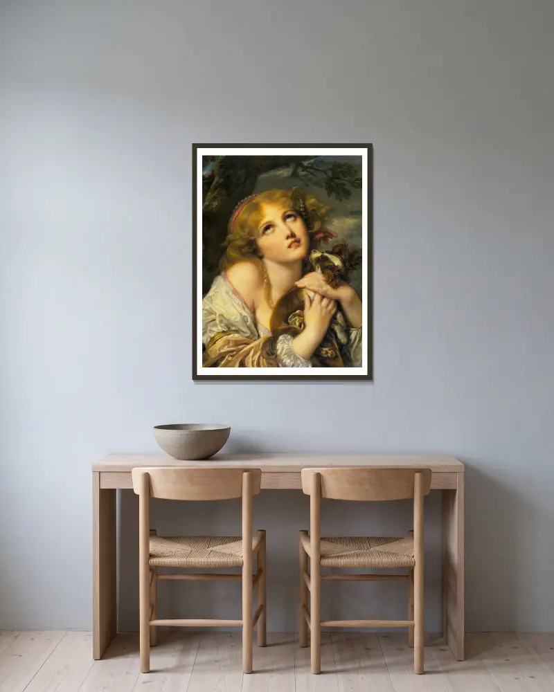 Das Andenken von Jean-Baptiste Greuze gerahmt an einer Wand