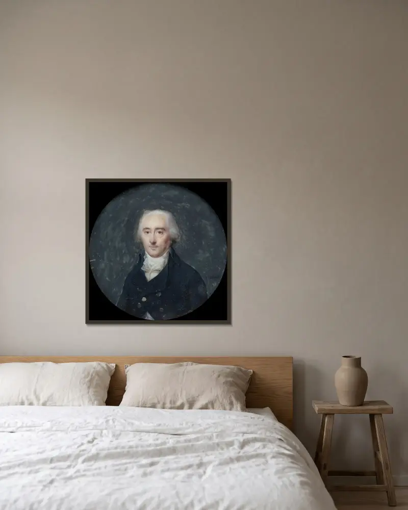 Portrait of a Man av Jean-Baptiste Isabey inramad på en vägg