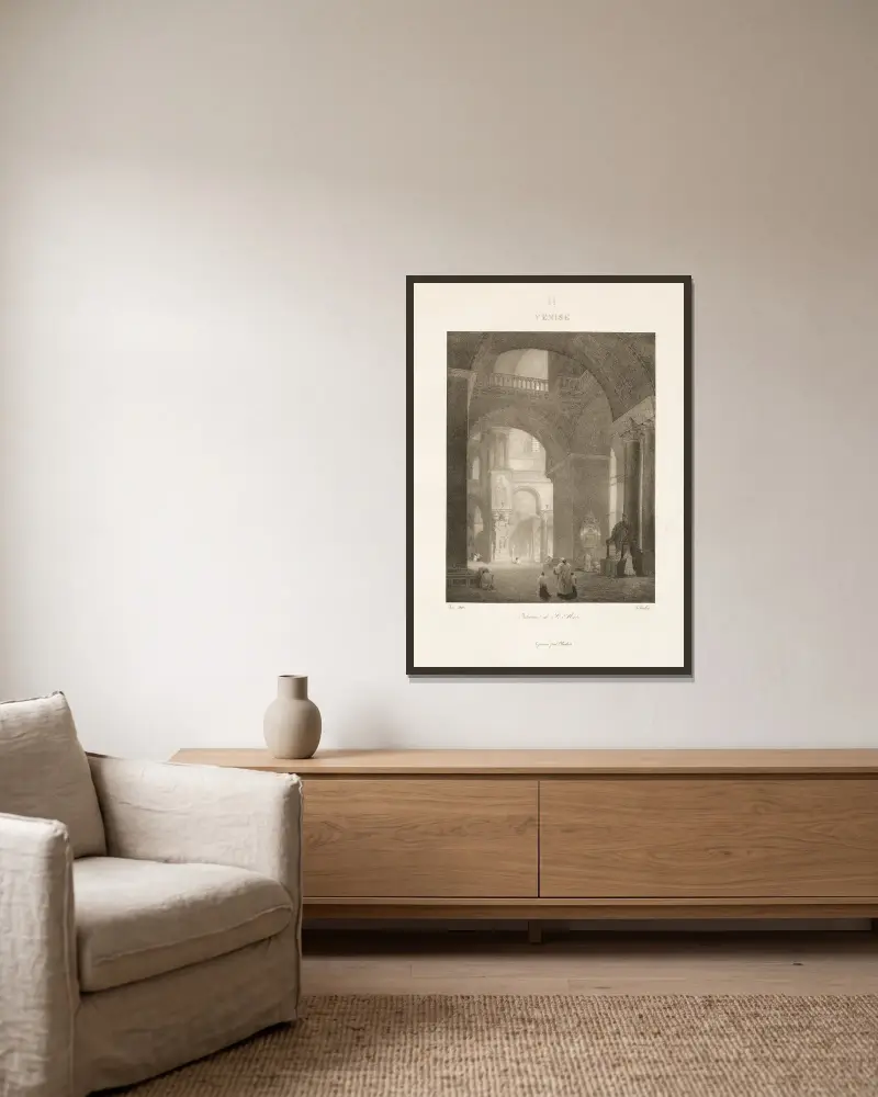 Venedig von Jean-Baptiste Isabey gerahmt an einer Wand