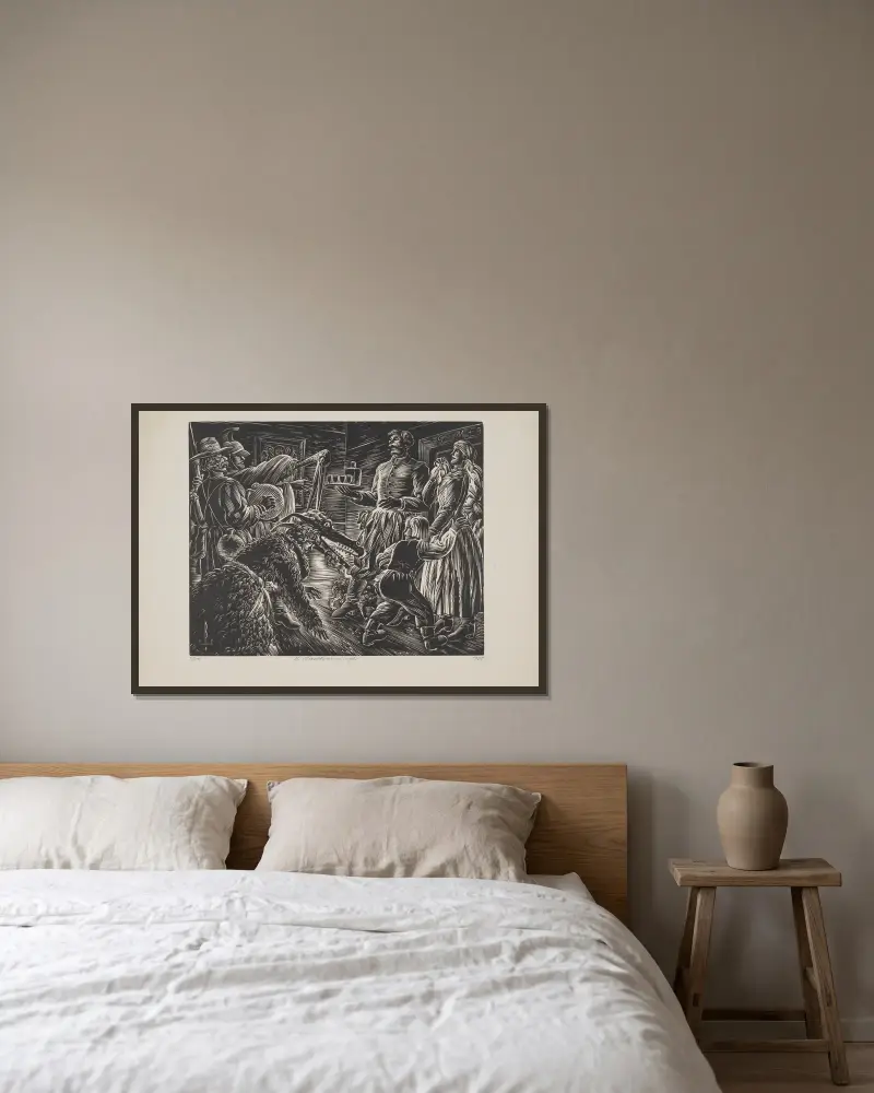 Turoń von Edmund Bartłomiejczyk gerahmt an einer Wand