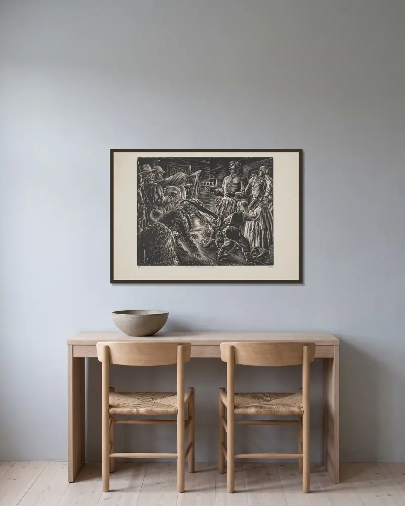 Turoń von Edmund Bartłomiejczyk gerahmt an einer Wand