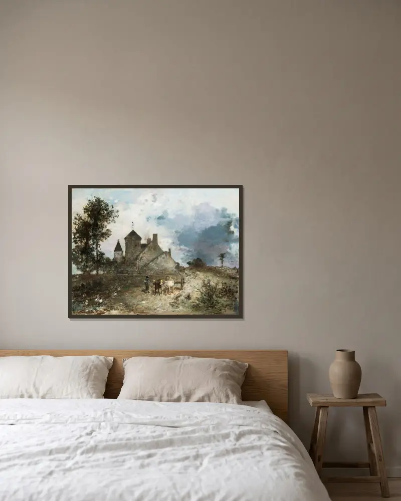 Le Chautay (Nièvre) av Johan Barthold Jongkind inramad på en vägg