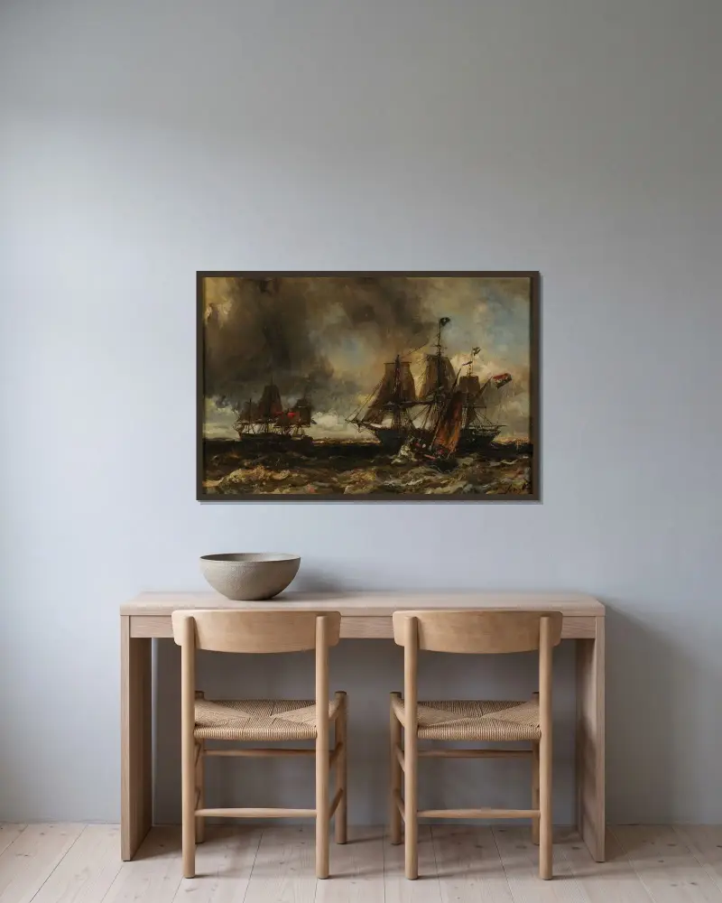 Le Grain av Johan Barthold Jongkind inramad på en vägg