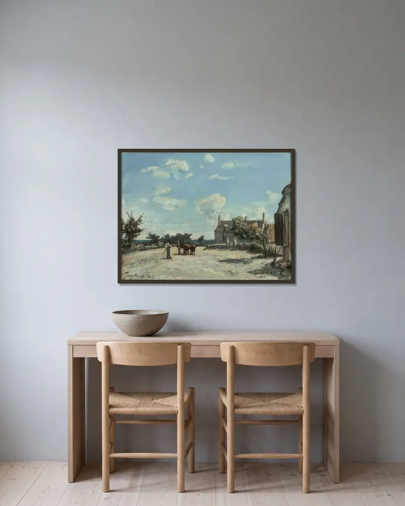 Saint-Parize-le-Châtel, Johan Barthold Jongkind v rámu na stěně