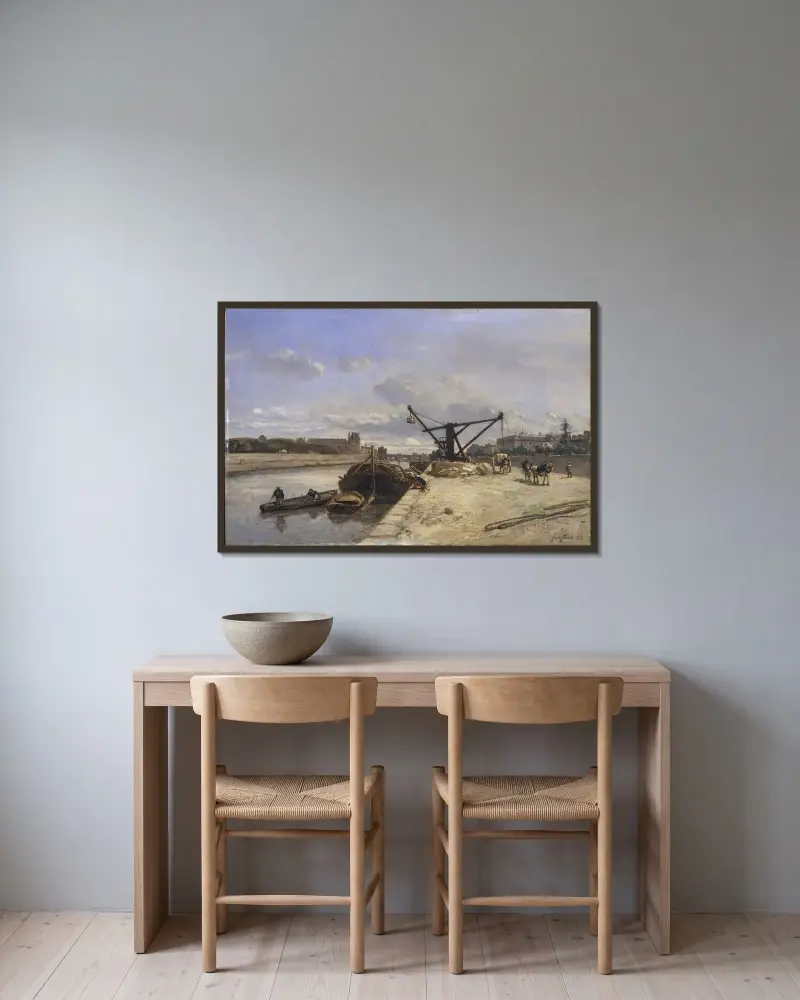 Vy från Quai d'Orsay av Johan Barthold Jongkind inramad på en vägg