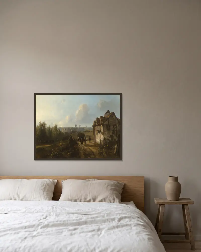 Blick auf Montmartre von Johan Barthold Jongkind gerahmt an einer Wand