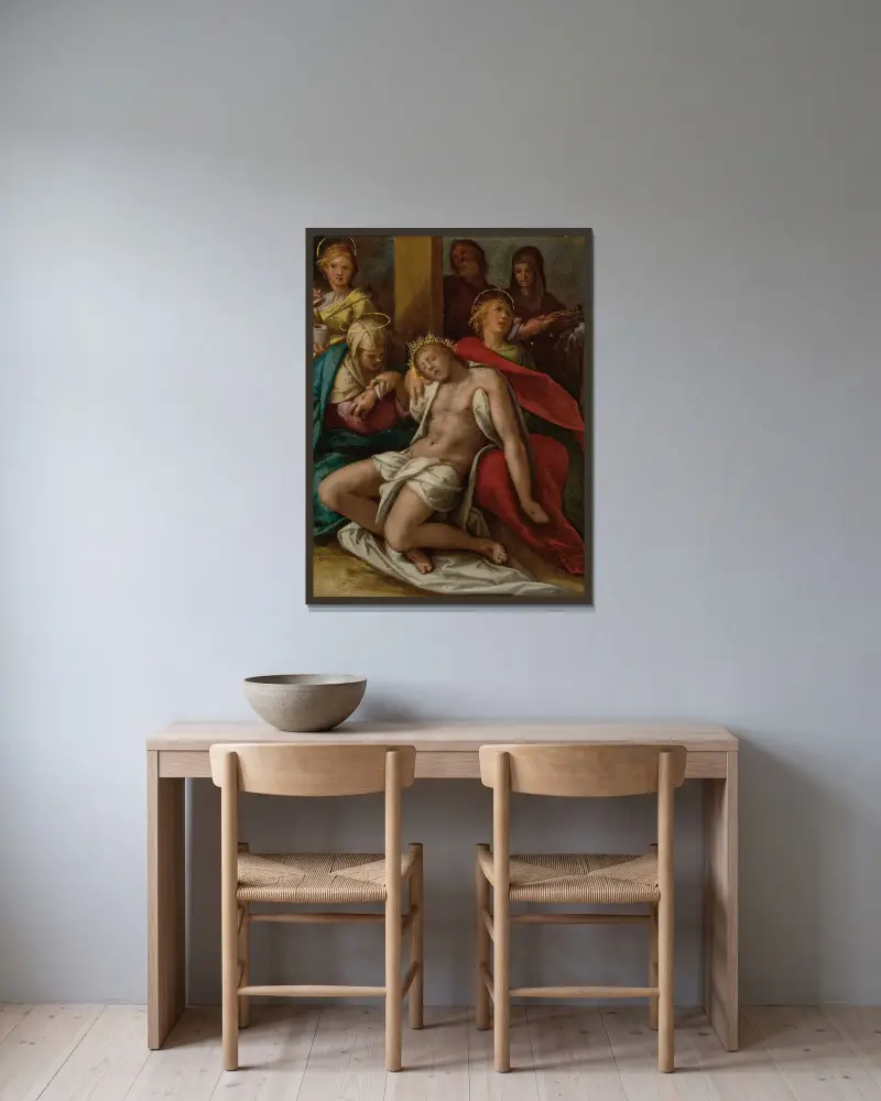 Snímání z kříže, Bartholomaeus Spranger v rámu na stěně