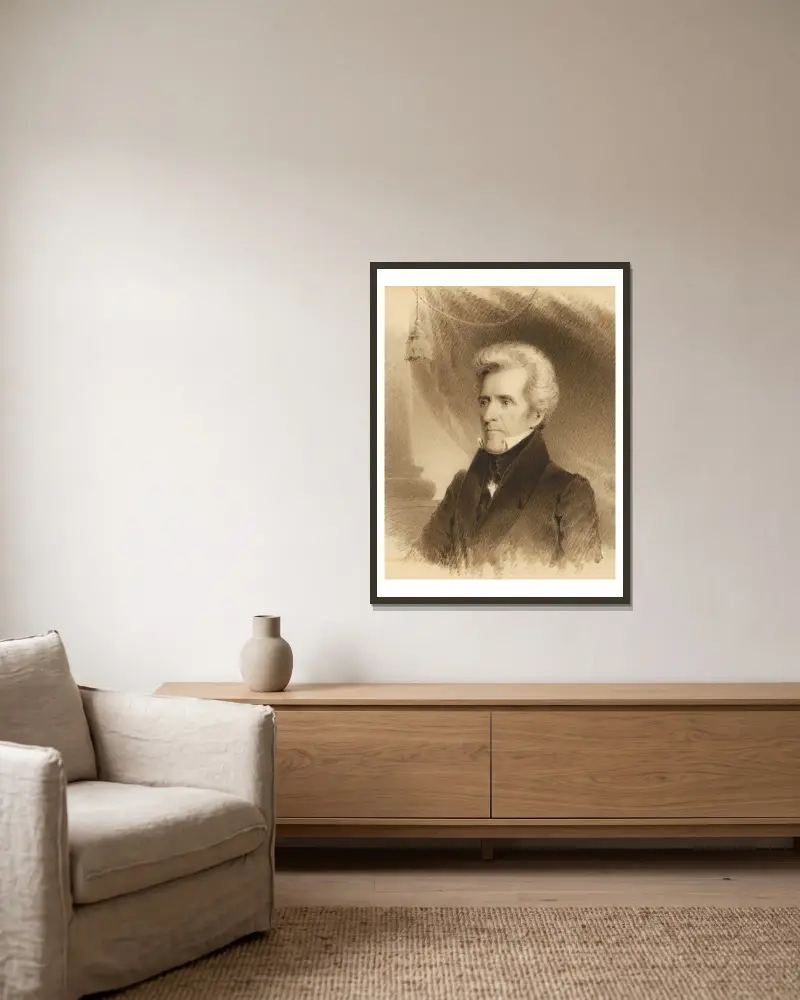 Andrew Jackson, James Barton Longacre w ramie na ścianie