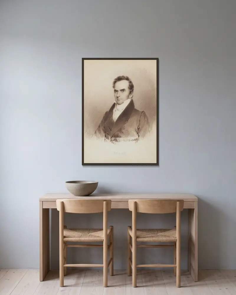 Daniel Webster, James Barton Longacre w ramie na ścianie