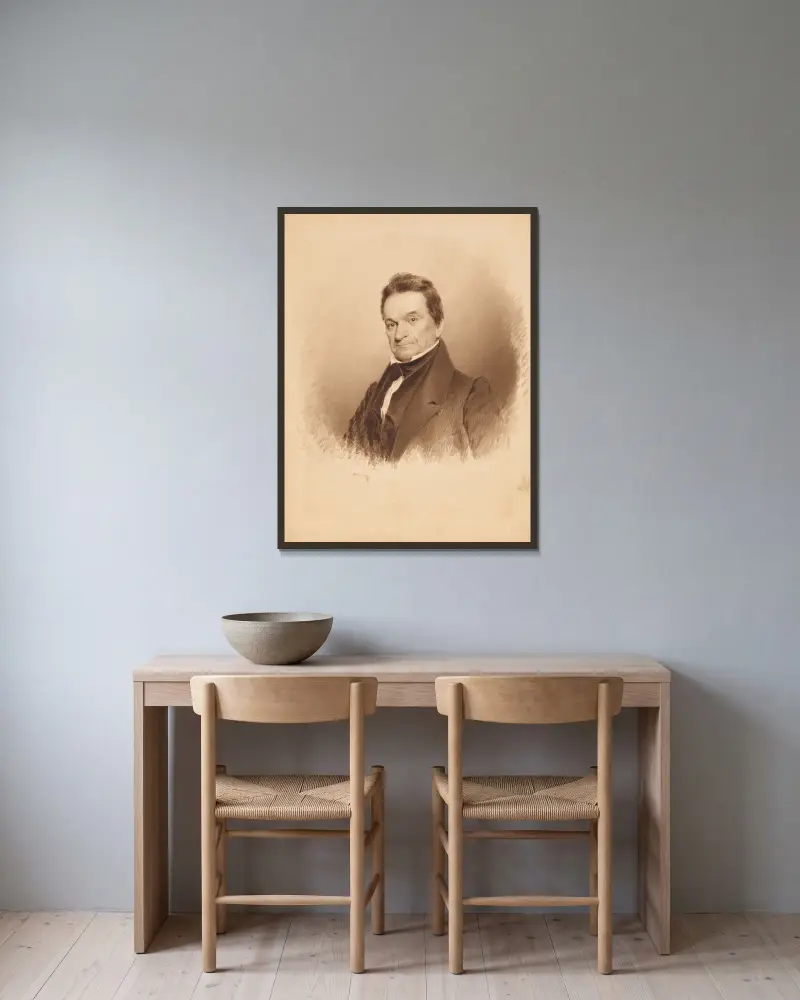 Edward Livingston von James Barton Longacre gerahmt an einer Wand