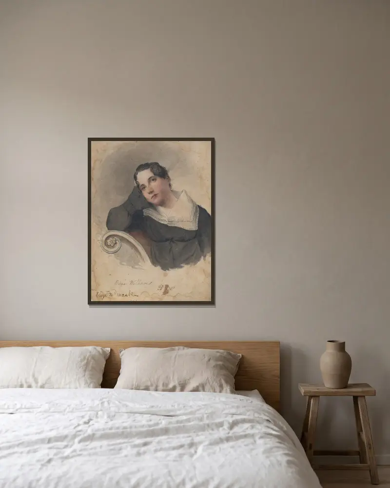 Eliza Williams von James Barton Longacre gerahmt an einer Wand