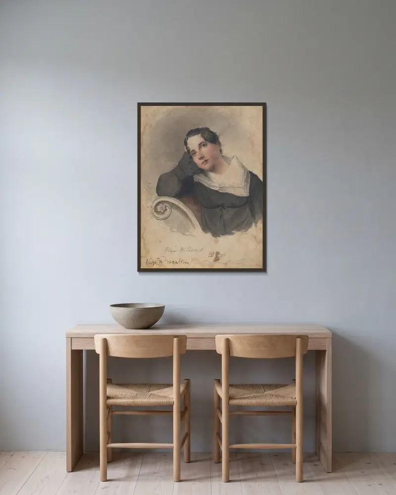Eliza Williams von James Barton Longacre gerahmt an einer Wand