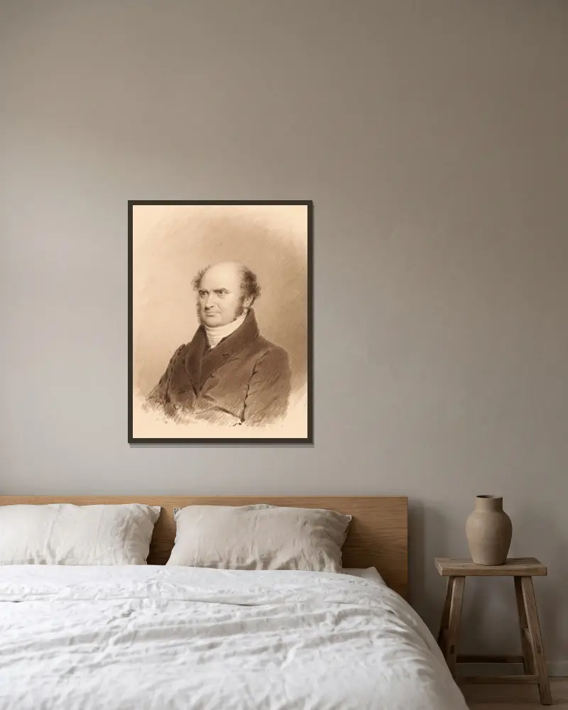 Levi Woodbury von James Barton Longacre gerahmt an einer Wand