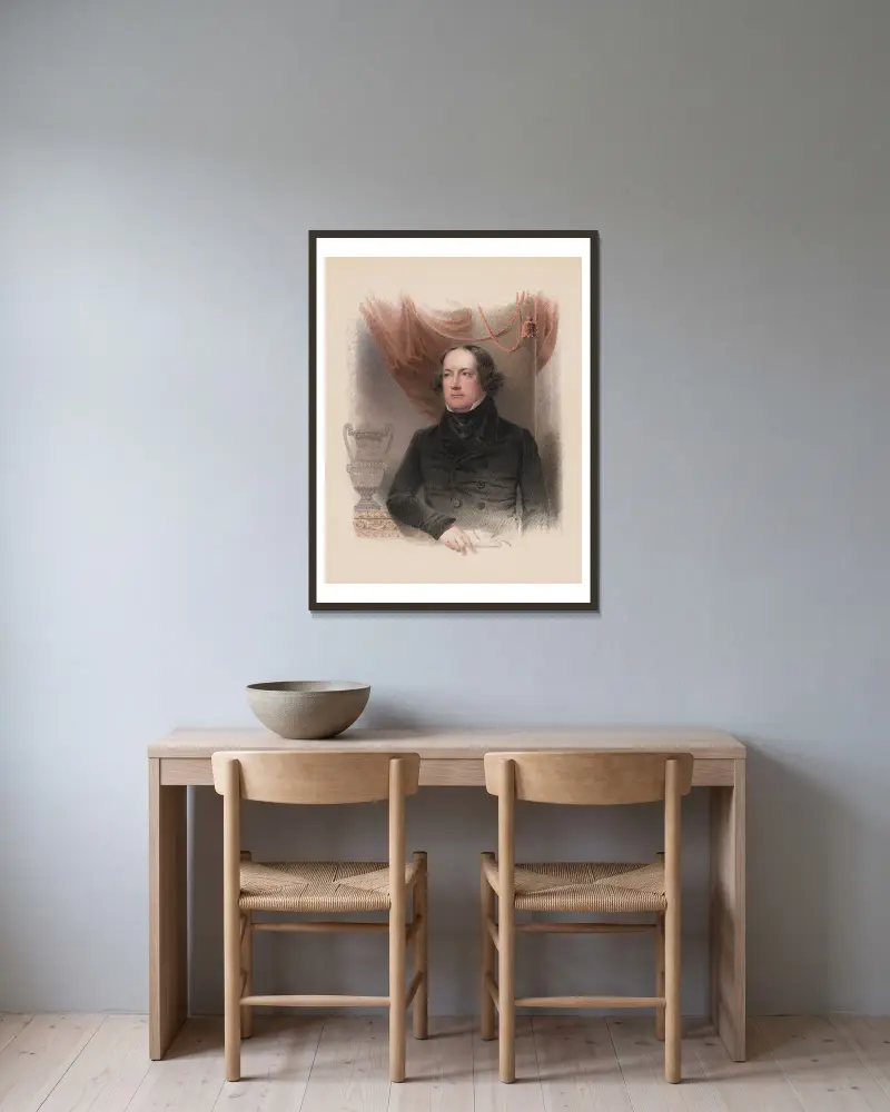 Nicholas Biddle, James Barton Longacre v rámu na stěně