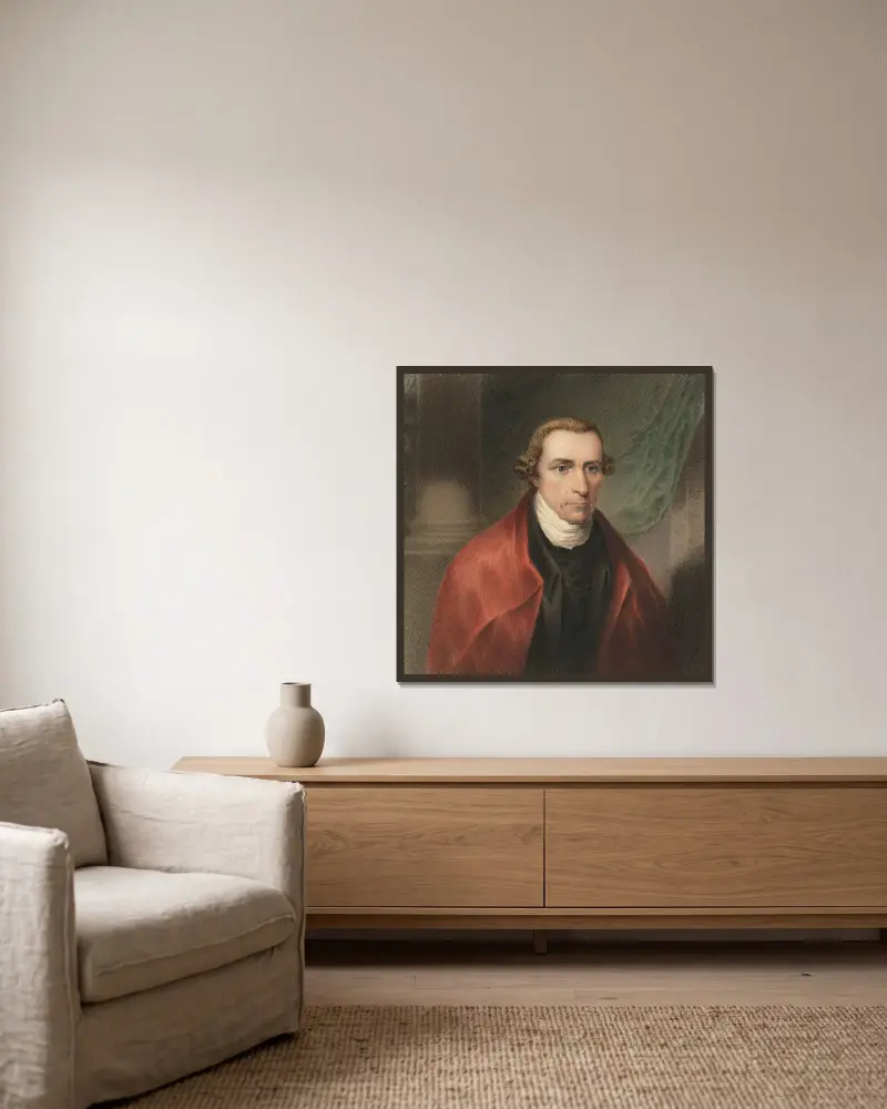 Patrick Henry von James Barton Longacre gerahmt an einer Wand