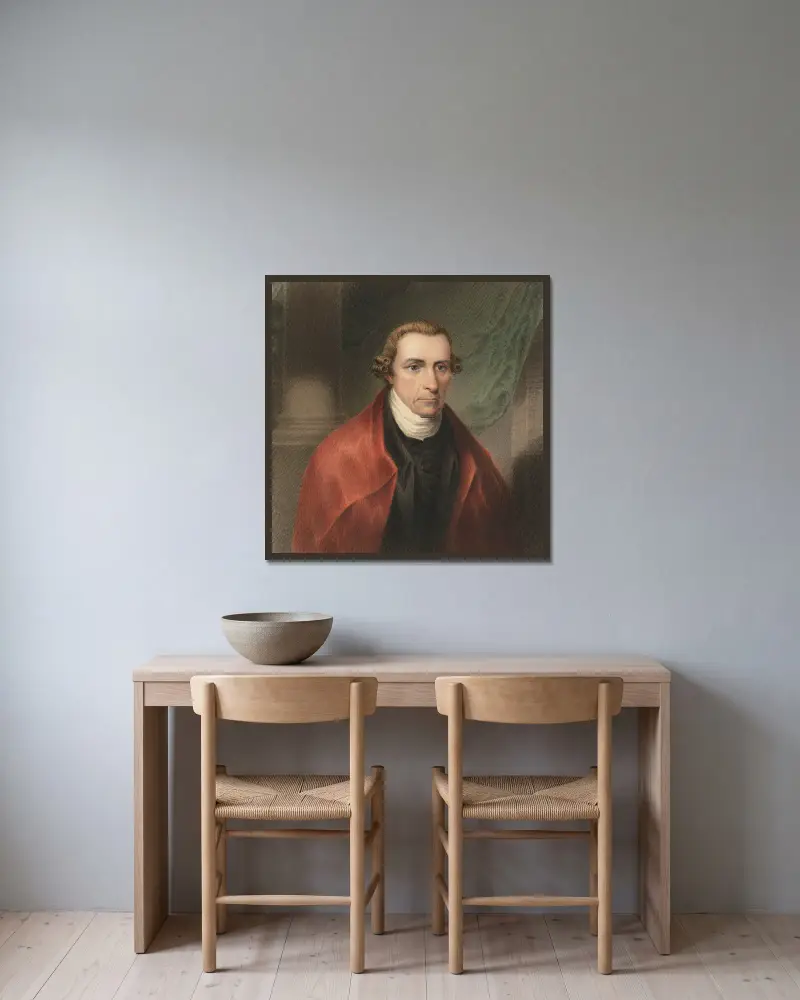 Patrick Henry von James Barton Longacre gerahmt an einer Wand