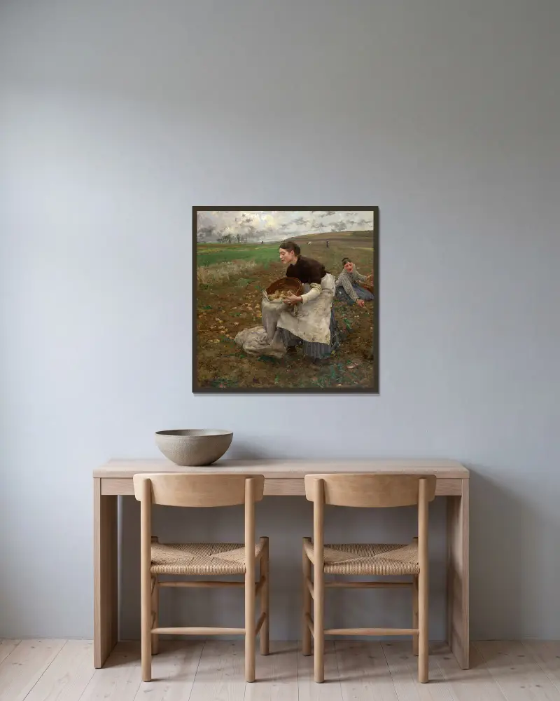 Říjen, Jules Bastien-Lepage v rámu na stěně