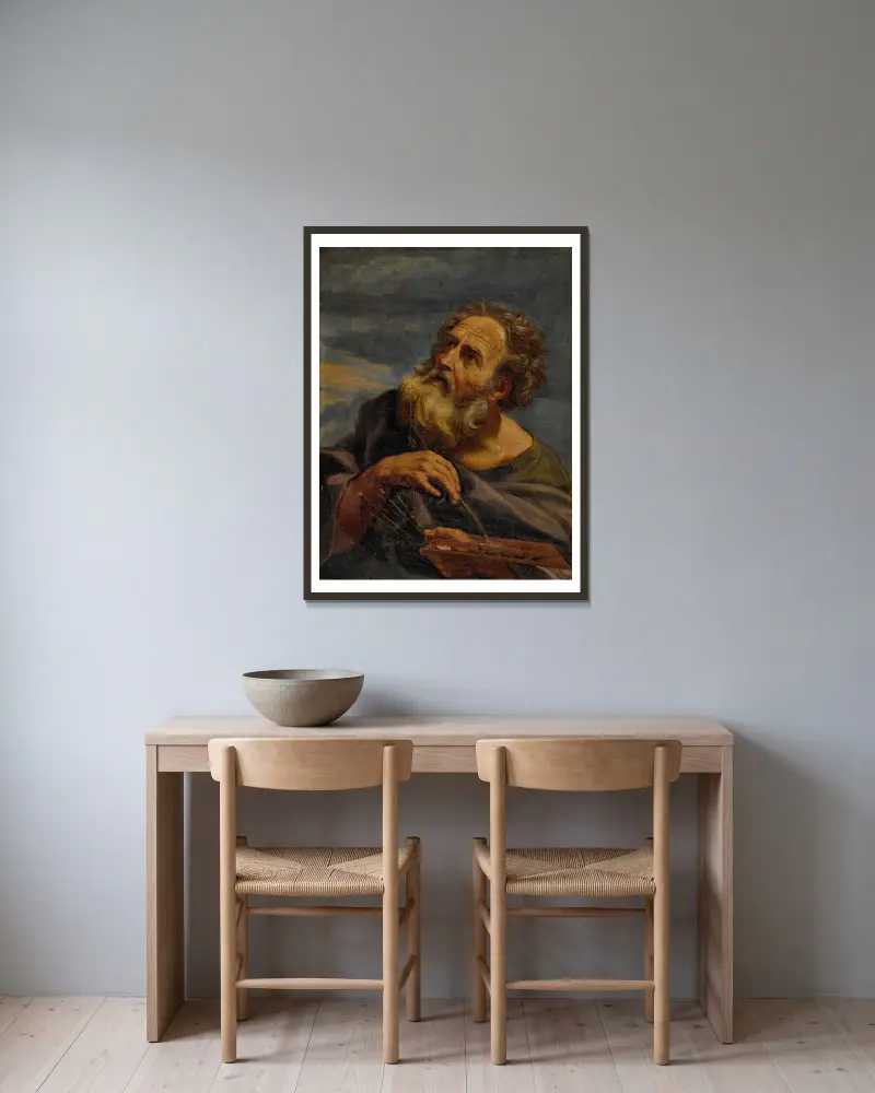 Svatý Lukáš, Giovanni Battista Gaulli v rámu na stěně