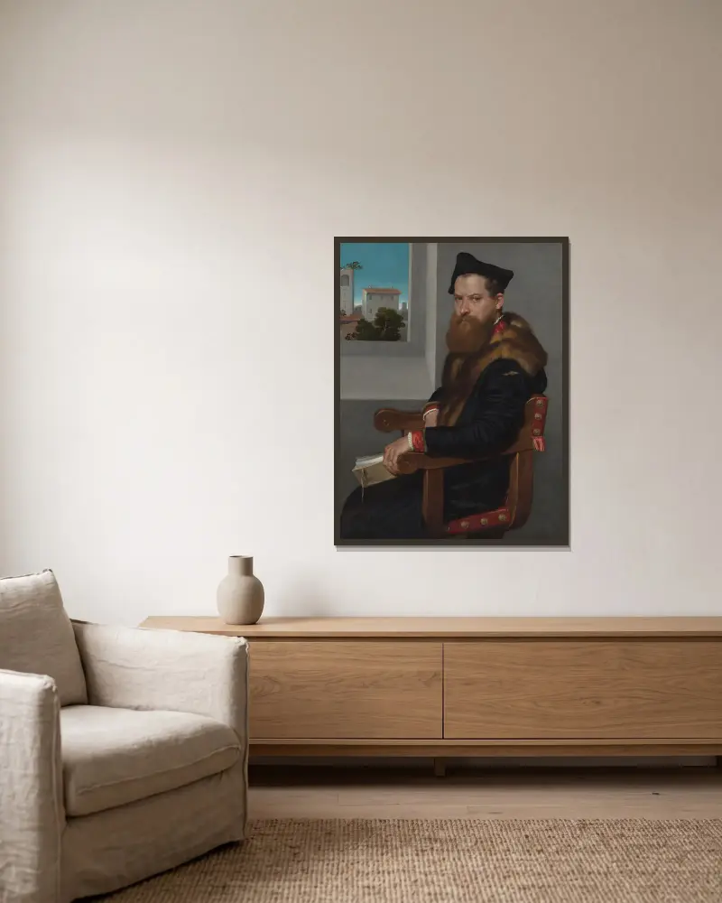 Bartolomeo Bonghi (zm. 1584), Giovanni Battista Moroni w ramie na ścianie
