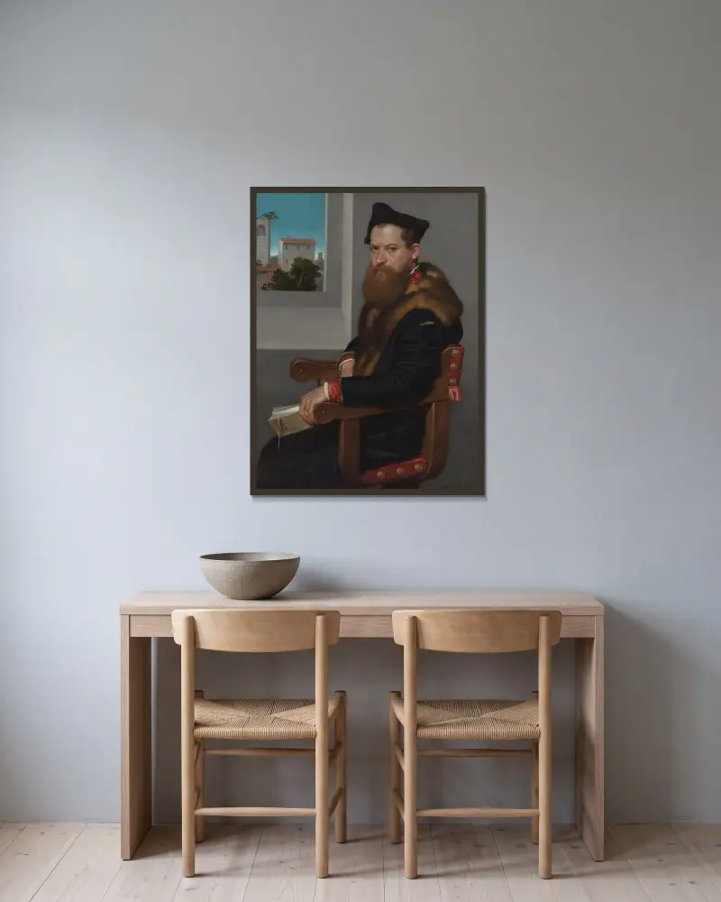 Bartolomeo Bonghi (zm. 1584), Giovanni Battista Moroni w ramie na ścianie