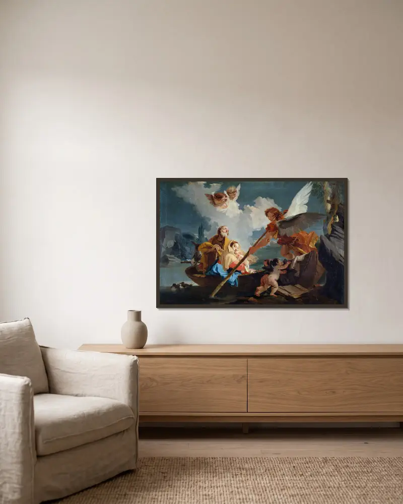 Ucieczka do Egiptu, Giovanni Battista Tiepolo w ramie na ścianie