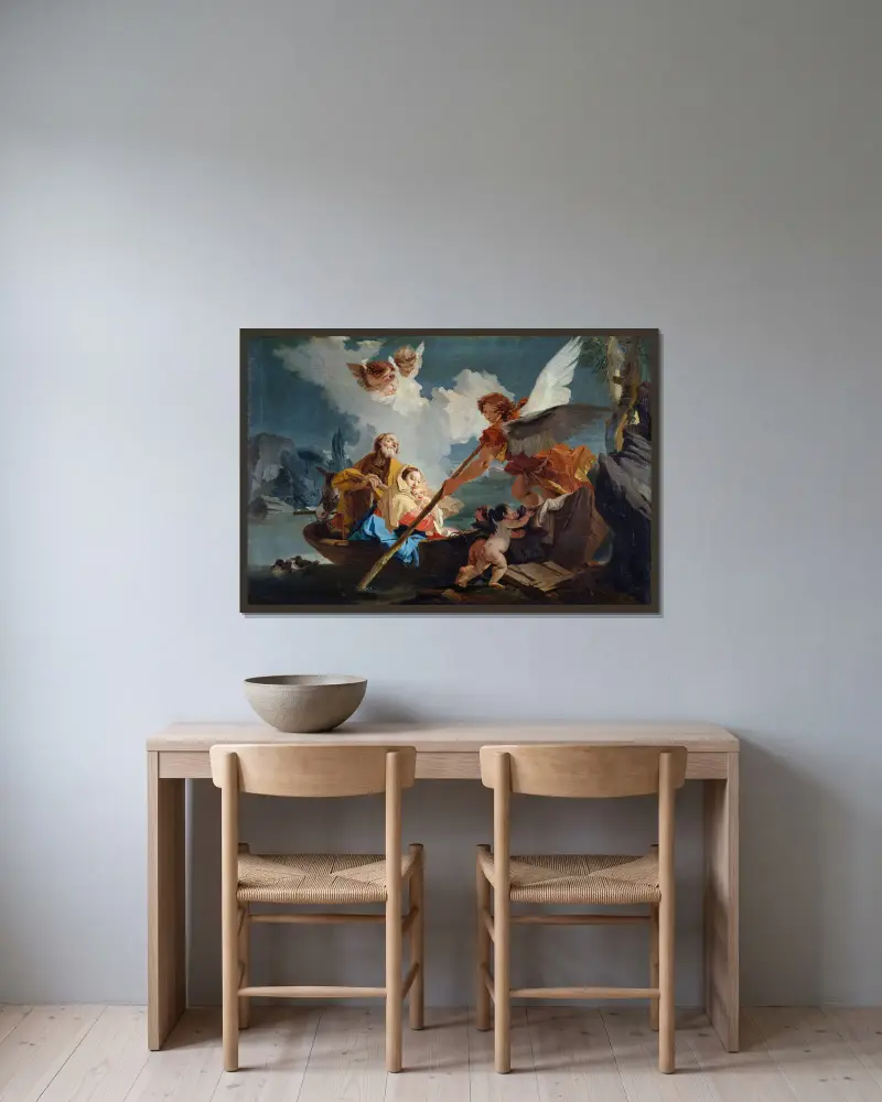 Ucieczka do Egiptu, Giovanni Battista Tiepolo w ramie na ścianie