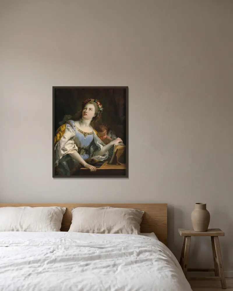 Sankta Cecilia av Giovanni Battista Tiepolo inramad på en vägg