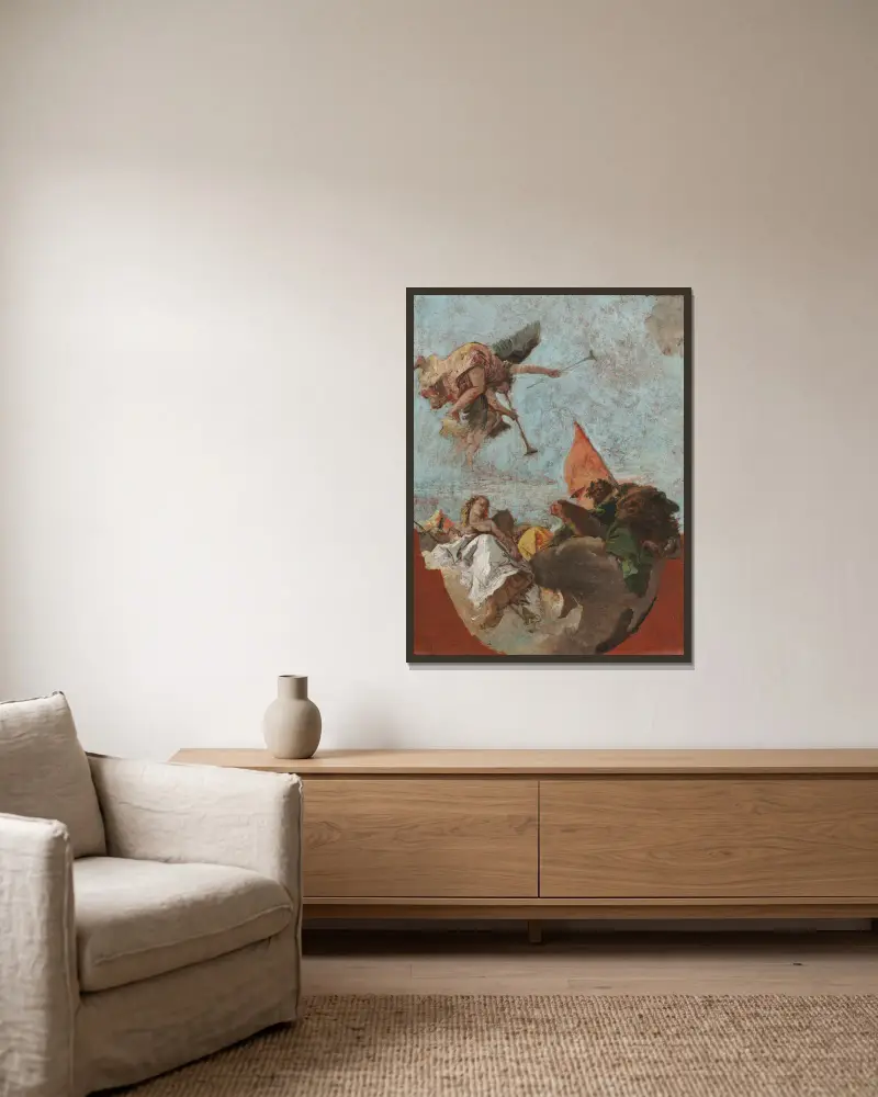 Szkic do sufitu, Giovanni Battista Tiepolo w ramie na ścianie