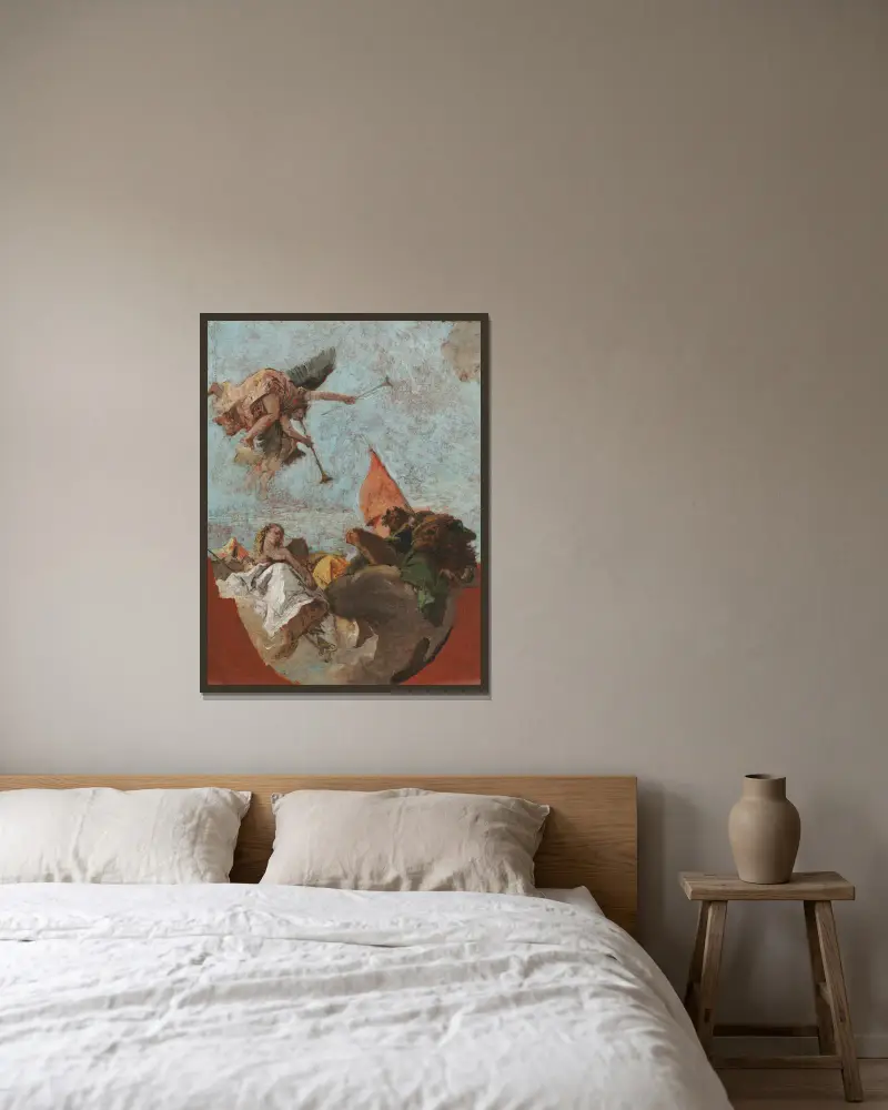 Szkic do sufitu, Giovanni Battista Tiepolo w ramie na ścianie