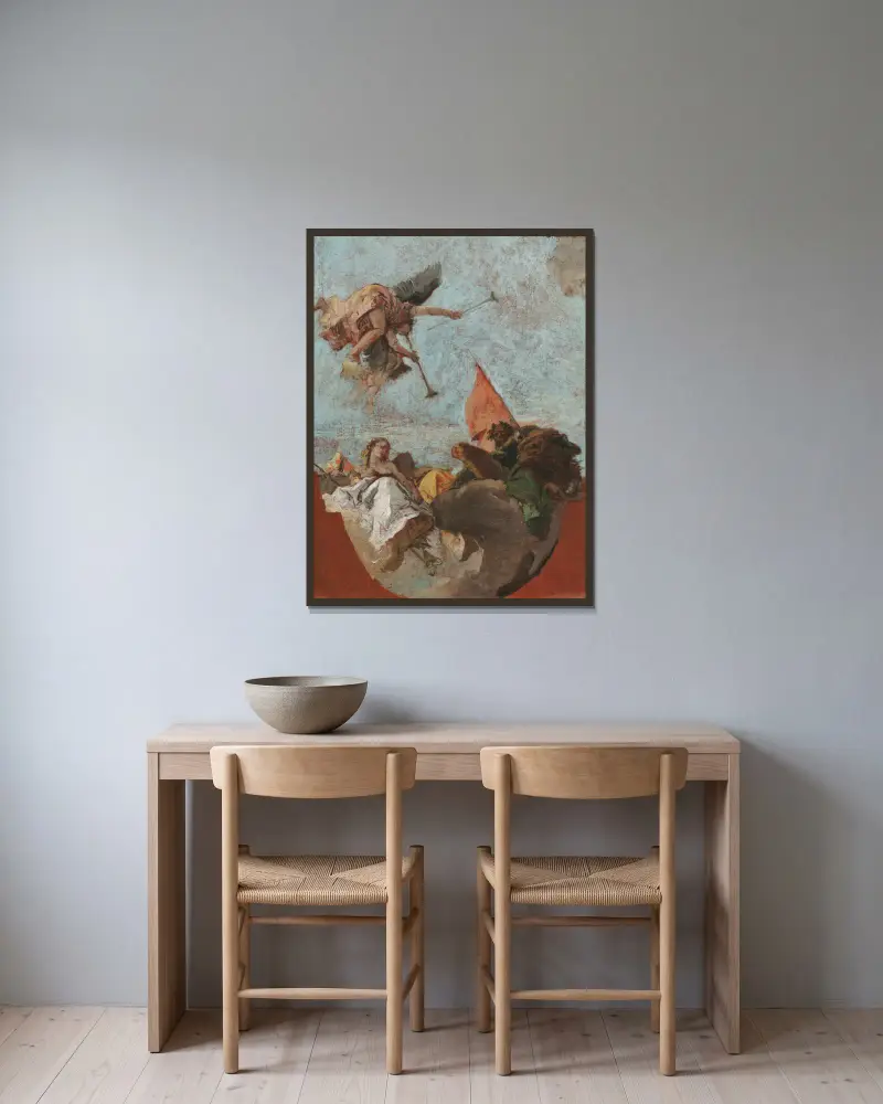 Szkic do sufitu, Giovanni Battista Tiepolo w ramie na ścianie