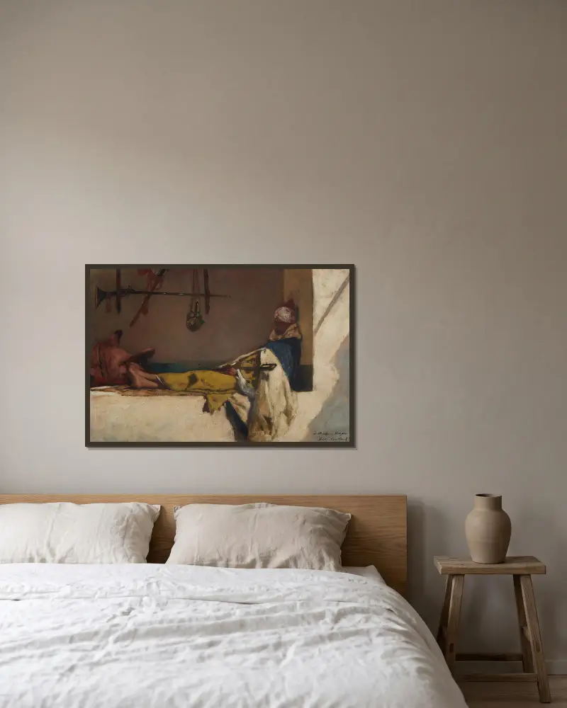 V klidu, Jean-Joseph-Benjamin Constant v rámu na stěně