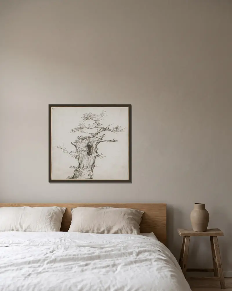 Ein zersplitterter Baum von Benjamin West gerahmt an einer Wand