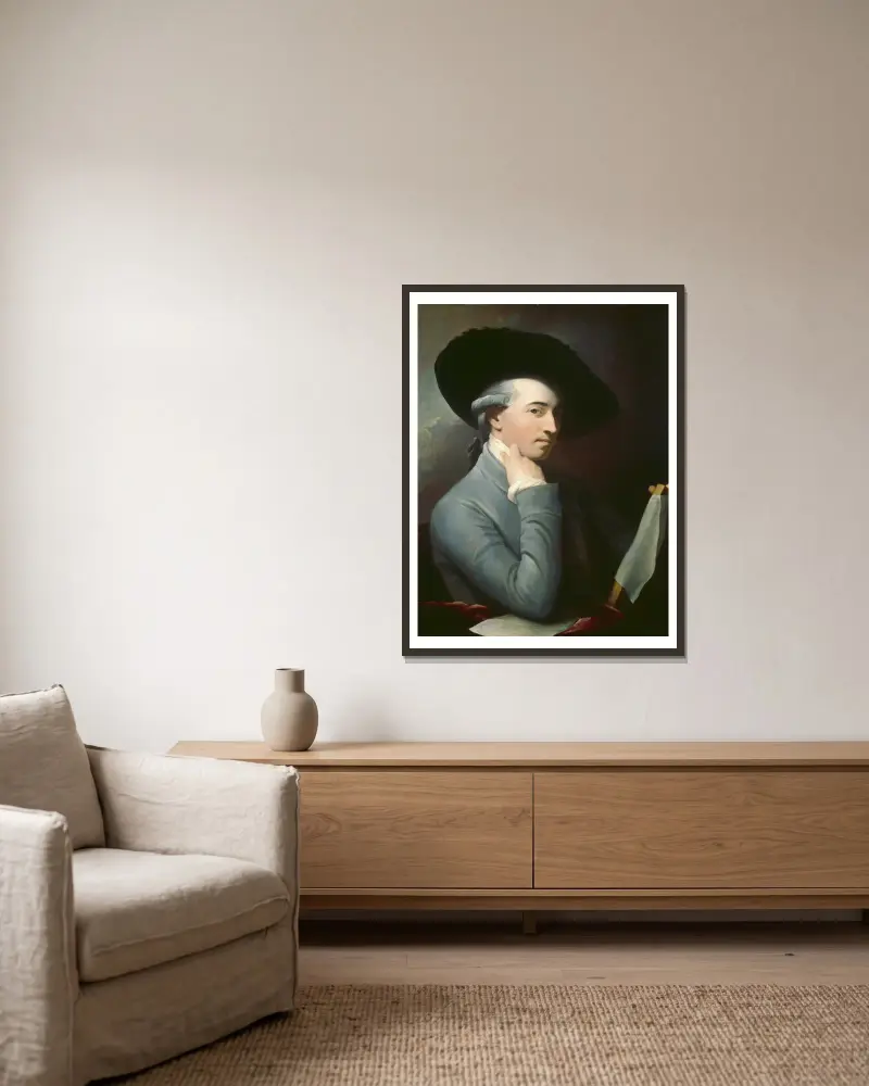 Portrét Benjamina Westa, Benjamin West v rámu na stěně
