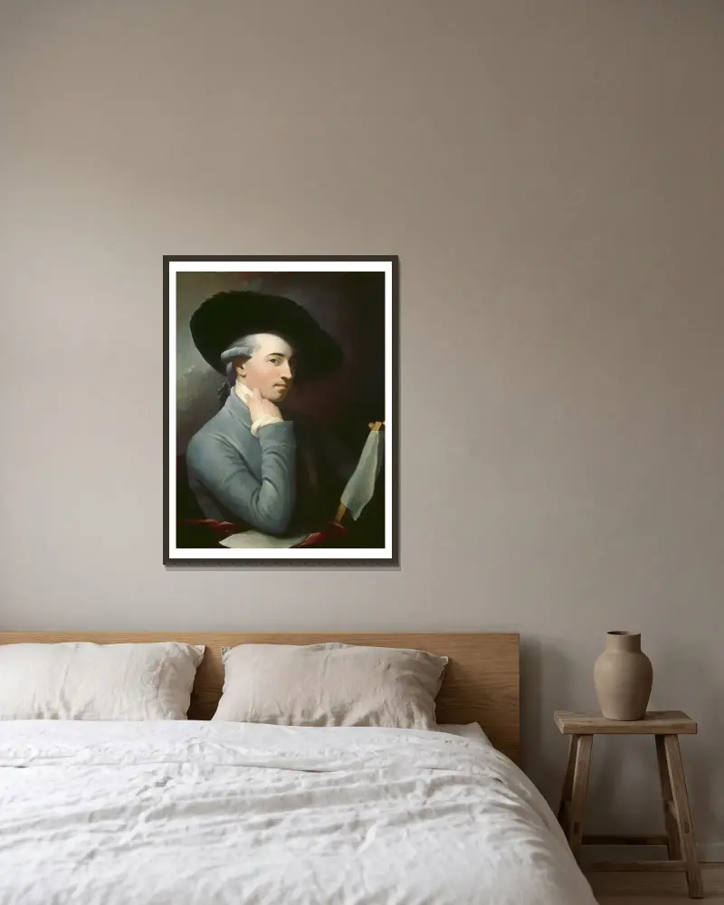 Portrét Benjamina Westa, Benjamin West v rámu na stěně