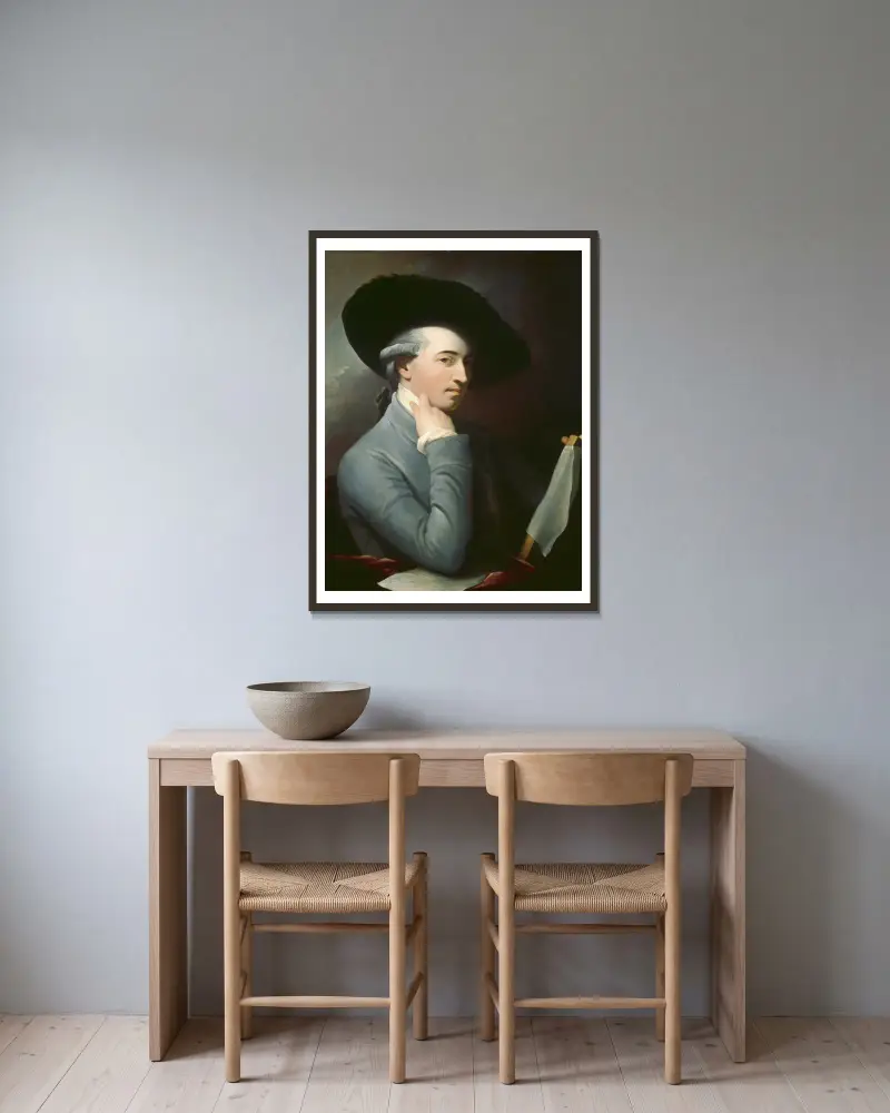 Portrét Benjamina Westa, Benjamin West v rámu na stěně