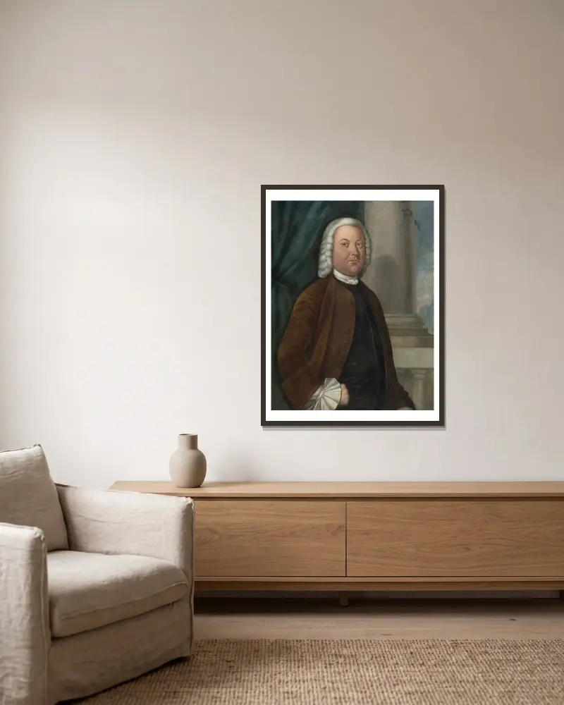 Dr. Samuel Boude, Benjamin West v rámu na stěně