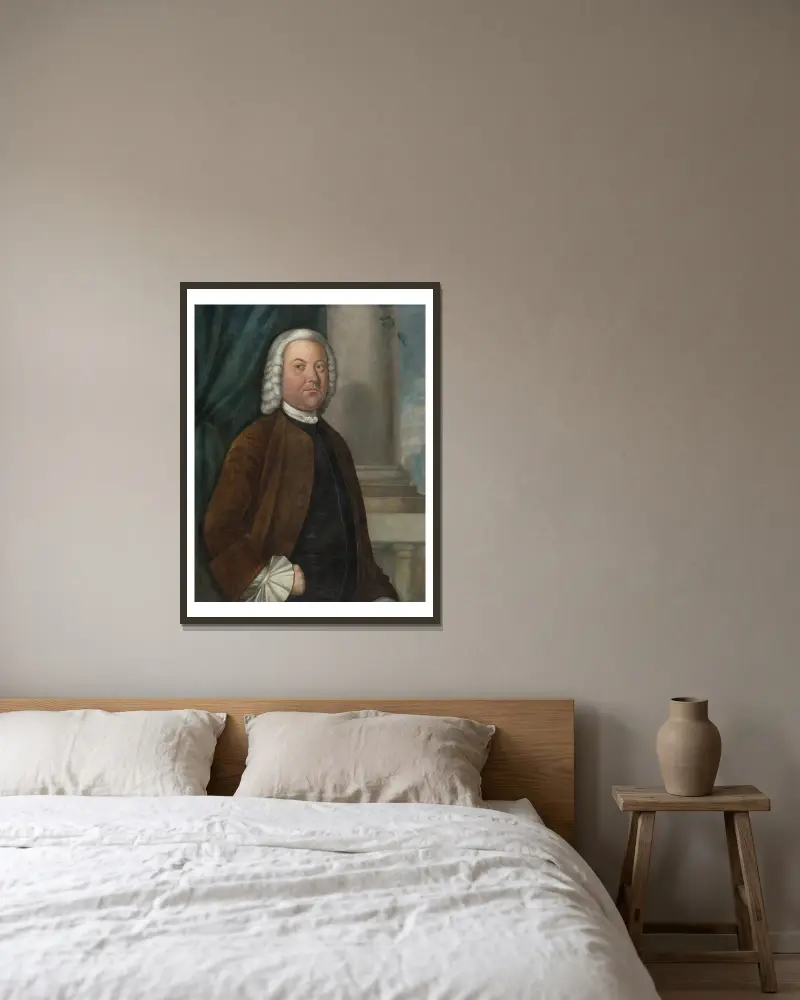 Dr. Samuel Boude, Benjamin West v rámu na stěně