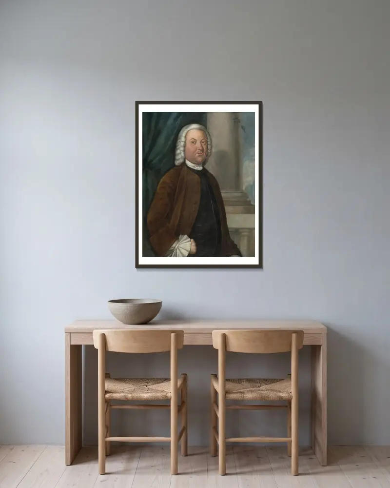 Dr. Samuel Boude, Benjamin West v rámu na stěně
