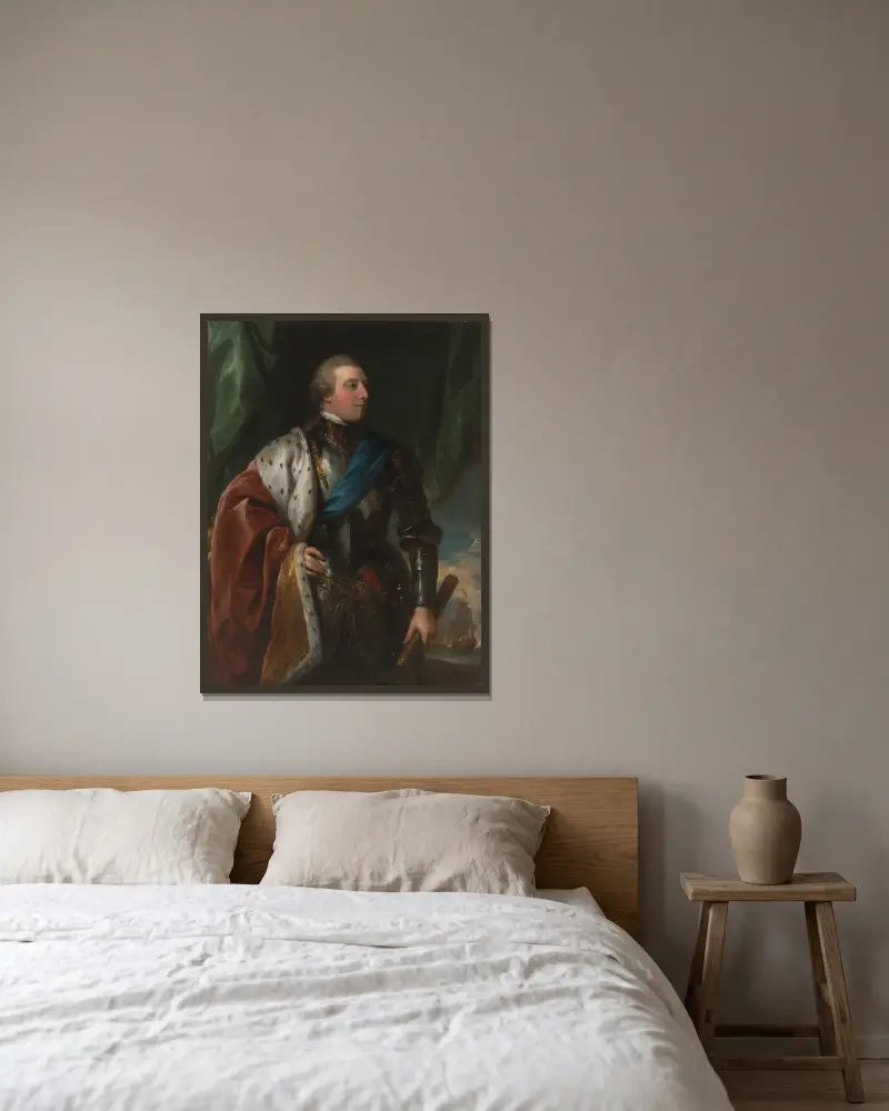 George III von Benjamin West gerahmt an einer Wand