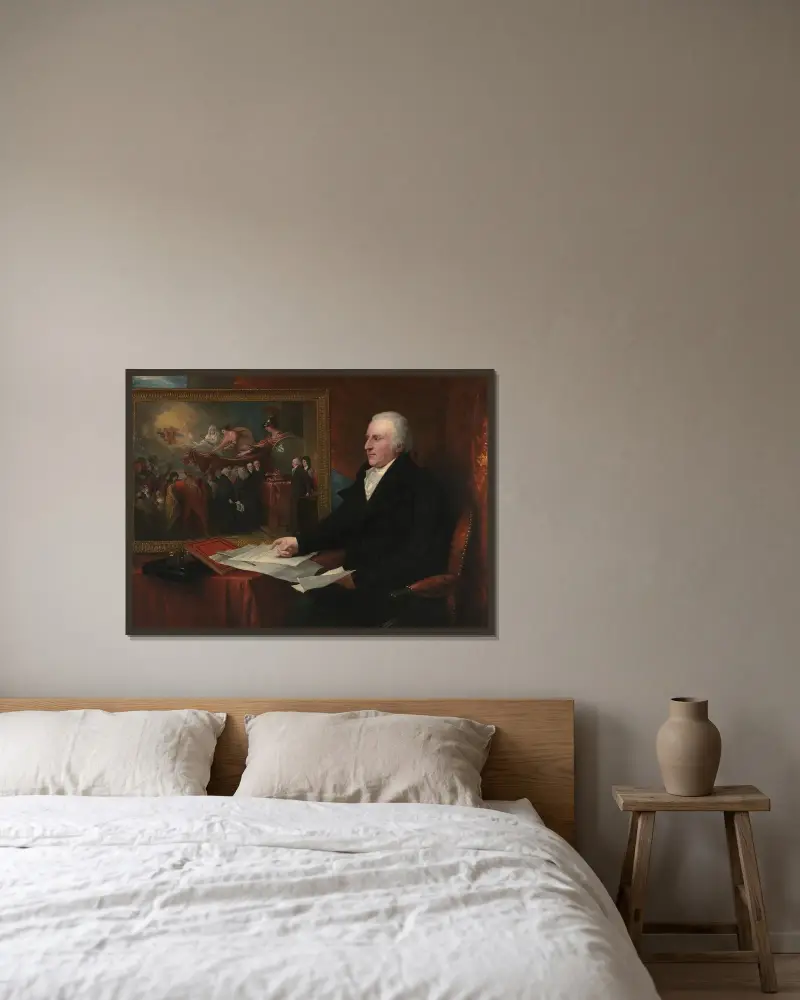 John Eardley Wilmot von Benjamin West gerahmt an einer Wand